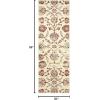 Superior 6mm Pile Height with Jute Backing, Durable, Fashionable and Easy Maintenance, Brookshire Collection Area Rug, 2’7″ x 8′ Runner – Ivory(Ivory)