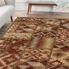 Superior Indoor Area Rug, Jute Backing, Color Block Rugs for Entryway, Living Room, Floors, Office Floor Cover, Modern Southwestern Geometric Rug, Berlin Collection, 4′ x 6′, Beige Maroon