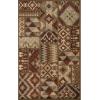 Superior Indoor Area Rug, Jute Backing, Color Block Rugs for Entryway, Living Room, Floors, Office Floor Cover, Modern Southwestern Geometric Rug, Berlin Collection, 4′ x 6′, Beige Maroon