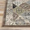 Superior Indoor Area Rug, Jute Backing, Modern Patchwork Floor Decor for Office, Dining, Kitchen Floors, Entryway, Floral Damask Rugs, Paloma Collection, 8′ 6″ x 11′ 6″, Chocolate