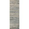 Superior Indoor Large Area Rug, Pastel Striped Design, Decor for Bedroom, Living Room, Kitchen, Entryway, Office, Dining, Laundry, Dorm, Floor Throw, Jute Backing, Montauk Collection, 2′ 7″ x 8′, Blue