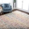 Superior Ulani Distressed Damask Indoor 5′ x 8′ Area Rug, Perfect for Living-Dining Room, Bedroom, Farmhouse, Kitchen, Under Table Clearance, Durable Rugs for Home and Office, On Tile & Carpet, Bone