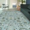 Superior 6mm Pile Height with Jute Backing, Durable, Fashionable and Easy Maintenance, Brookshire Collection Area Rug, 2’7″ x 8′ Runner – Ivory(Blue)