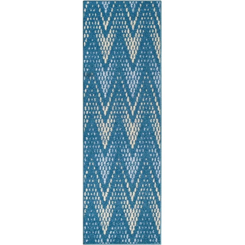 imageSuperior Indoor Runner Area Rug with Jute Backing Perfect for Home Entry Hallway Office Kitchen Dorm Hardwood Floors Bedroom Room Border Collection  2ft x 3ft BORDERMulticolorAreteblue