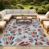Superior Indoor Outdoor Area Rug, Perfect for Patio, Poolside, Backyard, Porch, Easy Clean Washable, Ideal for High Traffic Areas, Non Skid, Floral Design Marigold Collection, 10’x14′, Multicolor