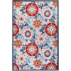 Superior Indoor Outdoor Area Rug, Perfect for Patio, Poolside, Backyard, Porch, Easy Clean Washable, Ideal for High Traffic Areas, Non Skid, Floral Design Petunia Collection, 8’x10′, Multicolor