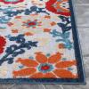 Superior Indoor Outdoor Area Rug, Perfect for Patio, Poolside, Backyard, Porch, Easy Clean Washable, Ideal for High Traffic Areas, Non Skid, Floral Design Petunia Collection, 8’x10′, Multicolor