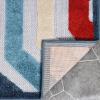 Superior Indoor Outdoor Area Rug, Perfect for Patio, Poolside, Backyard, Porch, Easy Clean Washable, Ideal for High Traffic Areas, Non Skid, Modern Geometric, Waimea Collection, 10’x14′, Multicolor