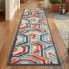 Superior Indoor Outdoor Area Rug, Perfect for Patio, Poolside, Backyard, Porch, Easy Clean Washable, Ideal for High Traffic Areas, Non Skid, Modern Geometric, Waimea Collection, 3’x5′, Multicolor