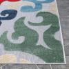 Superior Indoor Outdoor Non-Slip Area Rug, Perfect for Patio, Backyard, Porch, Entryway, Hallway, Modern Easy Cleaning, High Traffic, Aldaine Collection, 4’x6′, Multicolor