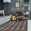 Superior Indoor Runner Area Rug with Jute Backing, Perfect for Home Entry, Hallway, Office, Kitchen, Dorm, Hardwood Floors, Bedroom Room, Border Collection – 2ft x 3ft, BORDER-Multicolor(Arete-slate)