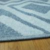 Superior Indoor Runner Area Rug with Jute Backing, Perfect for Home Entry, Hallway, Office, Kitchen, Dorm, Hardwood Floors, Bedroom Room, Border Collection – 2ft x 3ft, BORDER-Multicolor(Flagston-blue)