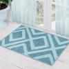 Superior Indoor Runner Area Rug with Jute Backing, Perfect for Home Entry, Hallway, Office, Kitchen, Dorm, Hardwood Floors, Bedroom Room, Border Collection – 2ft x 3ft, BORDER-Multicolor(Flagston-blue)