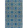 Superior Indoor Runner Area Rug with Jute Backing, Perfect for Home Entry, Hallway, Office, Kitchen, Dorm, Hardwood Floors, Bedroom Room, Border Collection – 2ft x 3ft, BORDER-Multicolor(Burgess-blue)