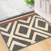 Superior Indoor Runner Area Rug with Jute Backing, Perfect for Home Entry, Hallway, Office, Kitchen, Dorm, Hardwood Floors, Bedroom Room, Border Collection – 2ft x 3ft, BORDER-Multicolor(Flagston-grey)