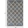Superior Indoor Runner Area Rug with Jute Backing, Perfect for Home Entry, Hallway, Office, Kitchen, Dorm, Hardwood Floors, Bedroom Room, Border Collection – 2ft x 3ft, BORDER-Multicolor(Lattice-slate)