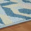 Superior Indoor Runner Area Rug with Jute Backing, Perfect for Home Entry, Hallway, Office, Kitchen, Dorm, Hardwood Floors, Bedroom Room, Border Collection – 2ft x 3ft, BORDER-Multicolor(Polygon-baby Blue)