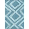 Superior Indoor Runner Area Rug with Jute Backing, Perfect for Home Entry, Hallway, Office, Kitchen, Dorm, Hardwood Floors, Bedroom Room, Border Collection – 2ft x 3ft, BORDER-Multicolor(Flagston-blue)