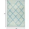 Superior Indoor Runner Area Rug with Jute Backing, Perfect for Home Entry, Hallway, Office, Kitchen, Dorm, Hardwood Floors, Bedroom Room, Border Collection – 2ft x 3ft, BORDER-Multicolor(Lattice-cream)