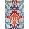 Superior Indoor Outdoor Non-Slip Area Rug, Perfect for Patio, Backyard, Porch, Entryway, Hallway, Modern Easy Cleaning, High Traffic, Aldaine Collection, 4’x6′, Multicolor