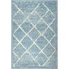Superior Indoor Runner Area Rug with Jute Backing, Perfect for Home Entry, Hallway, Office, Kitchen, Dorm, Hardwood Floors, Bedroom Room, Border Collection – 2ft x 3ft, BORDER-Multicolor(Lattice-blue)