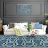 Superior Indoor Runner Area Rug with Jute Backing, Perfect for Home Entry, Hallway, Office, Kitchen, Dorm, Hardwood Floors, Bedroom Room, Border Collection – 2ft x 3ft, BORDER-Multicolor(Burgess-blue)