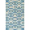 Superior Indoor Runner Area Rug with Jute Backing, Perfect for Home Entry, Hallway, Office, Kitchen, Dorm, Hardwood Floors, Bedroom Room, Border Collection – 2ft x 3ft, BORDER-Multicolor(Polygon-baby Blue)