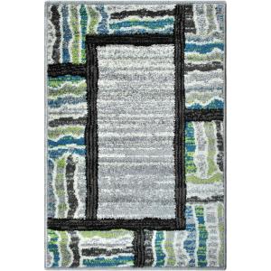 Superior Indoor Runner Area Rug with Jute Backing, Perfect for Home Entry, Hallway, Office, Kitchen, Dorm, Hardwood Floors, Bedroom Room, Border Collection – 2ft x 3ft, BORDER-Multicolor(Border-multicolor)