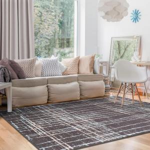 Superior Indoor Runner Area Rug with Jute Backing, Perfect for Home Entry, Hallway, Office, Kitchen, Dorm, Hardwood Floors, Bedroom Room, Border Collection – 2ft x 3ft, BORDER-Multicolor(Painted-charcoal)
