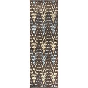Superior Indoor Runner Area Rug with Jute Backing, Perfect for Home Entry, Hallway, Office, Kitchen, Dorm, Hardwood Floors, Bedroom Room, Border Collection – 2ft x 3ft, BORDER-Multicolor(Arete-slate)