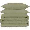1500 Thread Count 100% Egyptian Cotton, Single Ply, King/California King Duvet Cover Set, Solid, White(Sage)