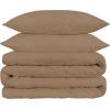 1500 Thread Count 100% Egyptian Cotton, Single Ply, King/California King Duvet Cover Set, Solid, White(Taupe)