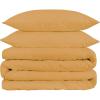 1500 Thread Count 100% Egyptian Cotton, Single Ply, King/California King Duvet Cover Set, Solid, White(Gold)