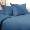 1500 Thread Count 100% Egyptian Cotton, Single Ply, King/California King Duvet Cover Set, Solid, White(Medium Blue)