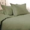 1500 Thread Count 100% Egyptian Cotton, Single Ply, King/California King Duvet Cover Set, Solid, White(Sage)