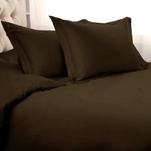 1500 Thread Count 100% Egyptian Cotton, Single Ply, King/California King Duvet Cover Set, Solid, White(Mocha)