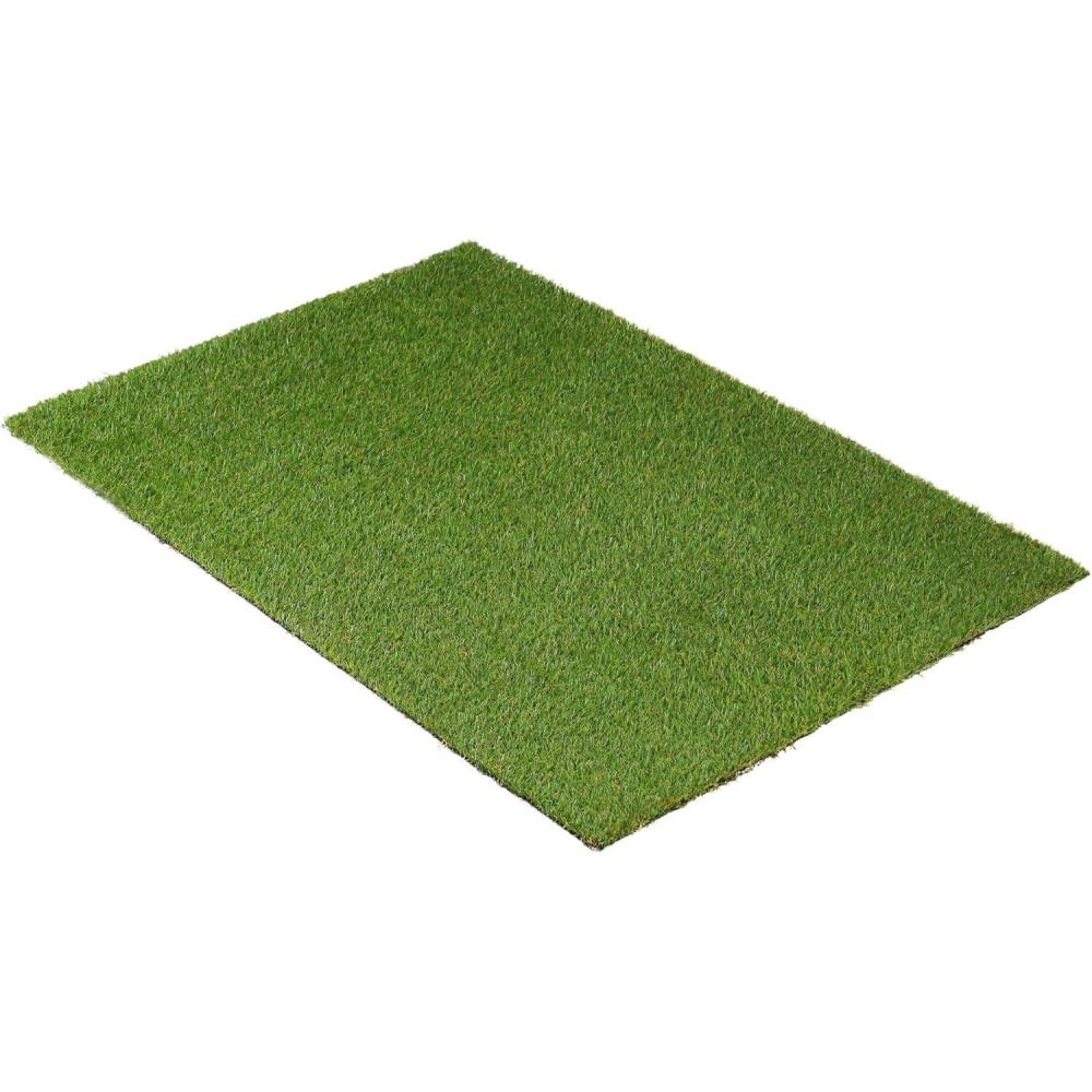 imageSuperior Artificial Grass Indoor Outdoor Area Rug Durable and Low maintainance Fake Grass Turf with Drainage Holes Backyard Patio Dog Pet Training Rubber Back 3x5 Green