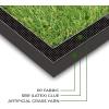 Superior Artificial Grass Indoor Outdoor Area Rug, Durable and Low maintainance, Fake Grass Turf with Drainage Holes, Backyard, Patio, Dog Pet Training, Rubber Back, 5’x7′, Green