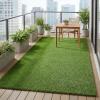 Superior Artificial Grass Indoor Outdoor Area Rug, Durable and Low maintainance, Fake Grass Turf with Drainage Holes, Backyard, Patio, Dog Pet Training, Rubber Back, 6’x12′, Green