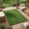 Superior Artificial Grass Indoor Outdoor Area Rug, Durable and Low maintainance, Fake Grass Turf with Drainage Holes, Backyard, Patio, Dog Pet Training, Rubber Back, 6’6″x10′, Green