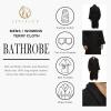 Cotton Unisex Terry Robe, Soft And Absorbent Robes For Men And Women, Bathroom Accessories(Black)