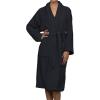 Cotton Unisex Terry Robe, Soft And Absorbent Robes For Men And Women, Bathroom Accessories(Black)