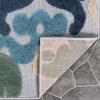 Superior Indoor Outdoor Area Rug, Perfect for Patio, Poolside, Backyard, Porch, Easy Clean Washable, Non Skid, Abstract Geometric Modern, Lowell Collection, 4’x6′, Multicolor