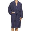 Cotton Unisex Terry Robe, Soft And Absorbent Robes For Men And Women, Bathroom Accessories(Navy Blue)
