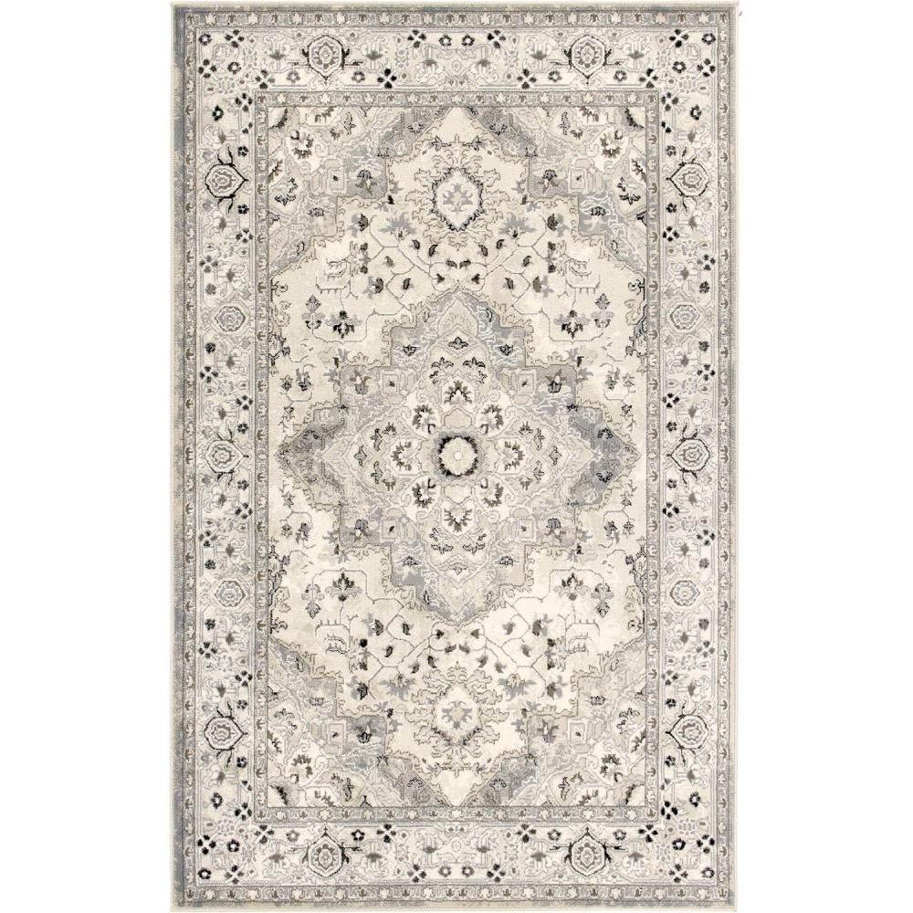 imageSuperior Designer Nysa 8 x 10Area Rug Soft Durable Vintage Compatible Hardwood Floors Living Room Durable Polypropylene Non Slip Rugs Home Office Areas Living Room Rug Slate