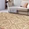 SUPERIOR Indoor Large Area Rug with Jute Backing, Perfect for Hardwood Floors, Bedroom, Living Room, Office, Dorm, Kitchen, Entryway, Sophisticated Luxurious Decor, Hayden Collection, 5′ x 8′, Brown
