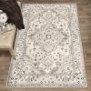 Superior Designer Nysa 8′ x 10’Area Rug, Soft Durable, Vintage, Compatible, Hardwood Floors, Living Room, Durable Polypropylene Non Slip Rugs, Home, Office Areas, Living Room Rug, Slate