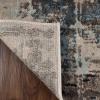 Superior Indoor Large Area Rug, Traditional Medallion, Jute Backed Rugs for Home, Entryway, Bedroom, Office, Kitchen, Dorm, Hardwood Floor, Living Room, Abena Collection, 5′ x 8′, Blue-Cream(Grey Blue)