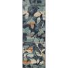 Superior Indoor Large Area Rug, Traditional Medallion, Jute Backed Rugs for Home, Entryway, Bedroom, Office, Kitchen, Dorm, Hardwood Floor, Living Room, Abena Collection, 5′ x 8′, Blue-Cream(Blue)