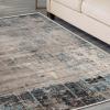 Superior Indoor Large Area Rug, Traditional Medallion, Jute Backed Rugs for Home, Entryway, Bedroom, Office, Kitchen, Dorm, Hardwood Floor, Living Room, Abena Collection, 5′ x 8′, Blue-Cream(Grey Blue)